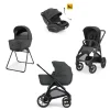 Poussette Aptica XT chassis Total Black, System Quattro Darwin Recline Magnet Grey                            de Inglesina