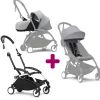 Poussette Yoyo 3 avec pack 0+ nouveau-né et 6+ Stone Cadre Blanc                            de Stokke