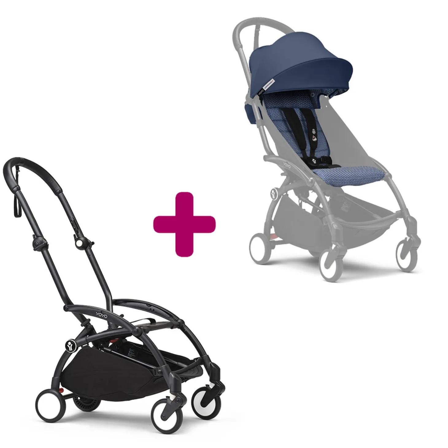 Poussette Yoyo 3 Pack 6+ Air France Cadre Noir de Stokke