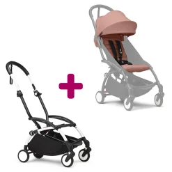 Poussette YOYO 3 Pack 6+ Ginger Cadre Blanc                            de Stokke