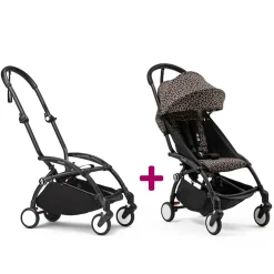 Poussette YOYO 3 Pack 6+ Léopard Cadre Noir                            de Stokke
