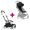 Poussette YOYO 3 Pack 6+ Noir Cadre Blanc                            de Stokke