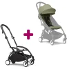 Poussette YOYO 3 Pack 6+ Olive Cadre Noir                            de Stokke