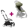 Poussette YOYO 3 Pack 6+ Olive Cadre Blanc                            de Stokke