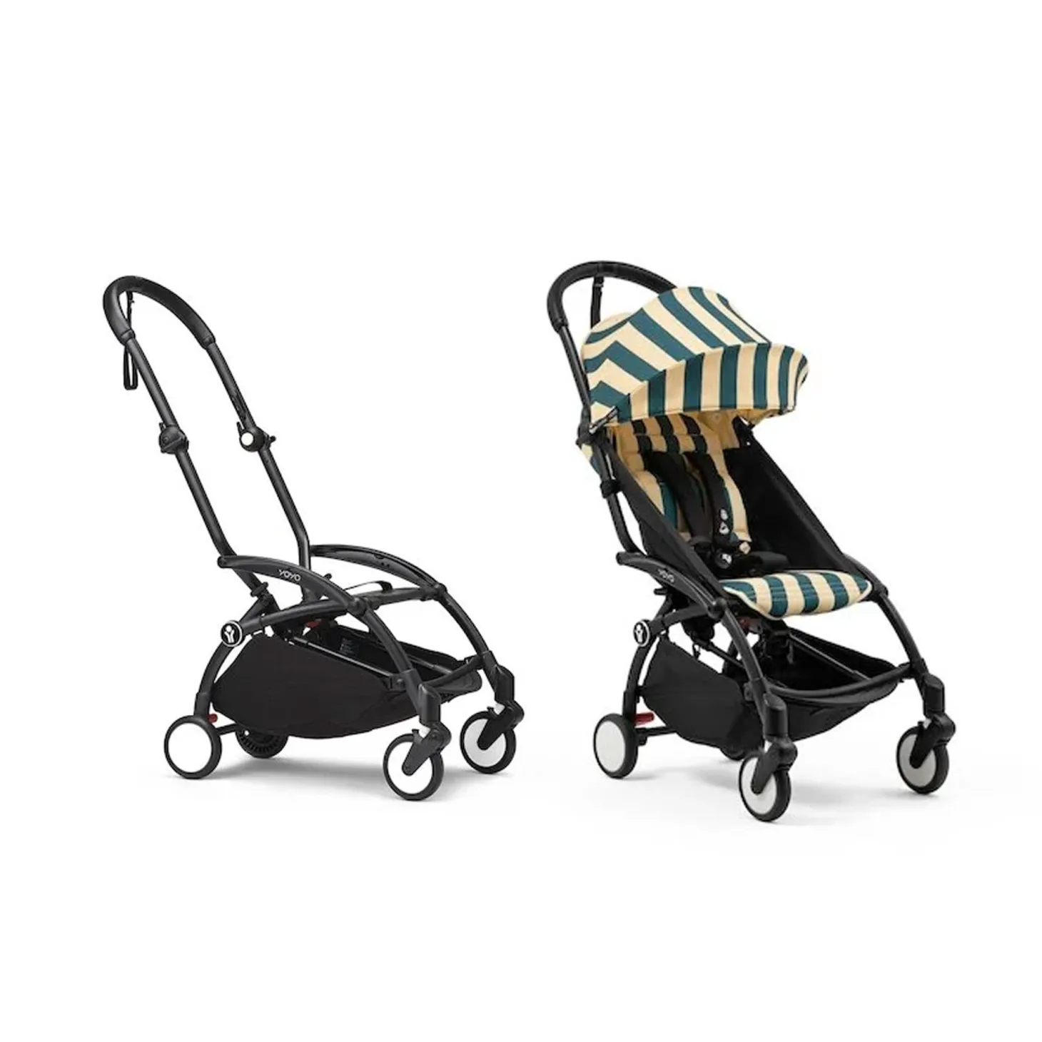 Poussette YOYO 3 Pack 6+ Riviera Monaco Cadre Noir de Stokke