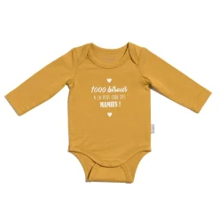P’tit bisou                    Body manches longue Mamie    Jaune Curcuma            1 mois
