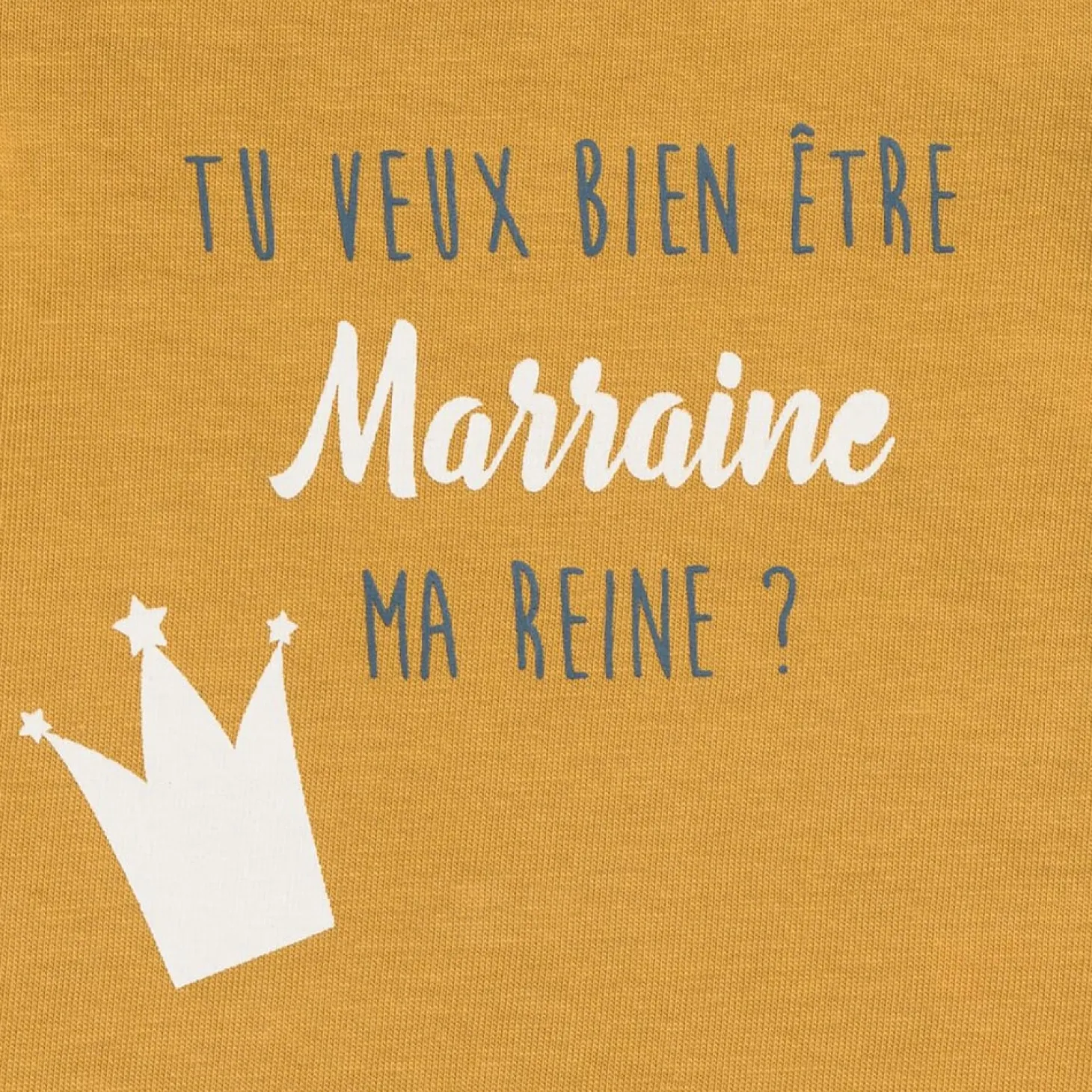 P’tit bisou Body manches longues Marraine Jaune Curcuma 9 mois