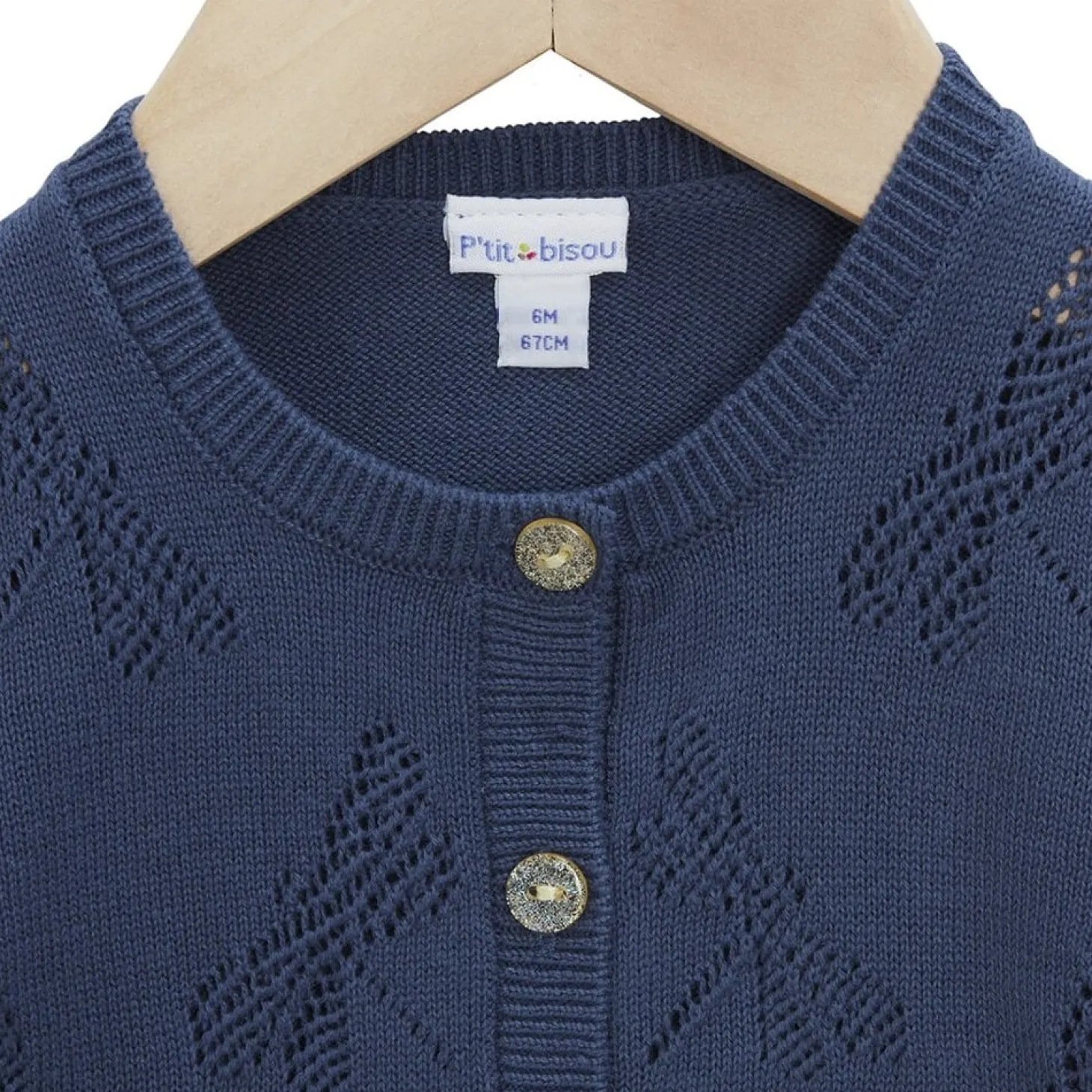 P’tit bisou Cardigan Mon petit nuage Bleu Infinity 18 mois