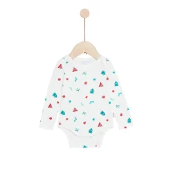P’tit bisou Lot de 2 bodies Noël manches longues Rouge 9 mois