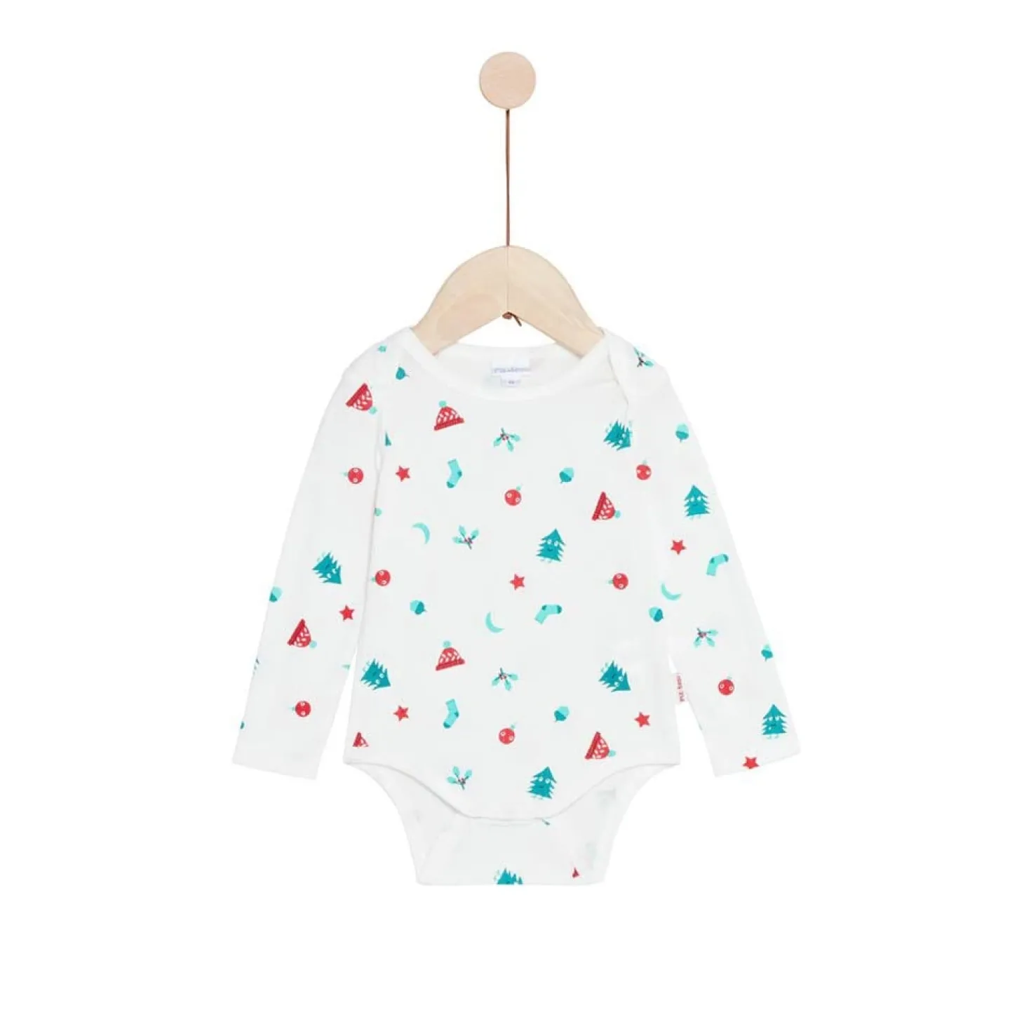 P’tit bisou Lot de 2 bodies Noël manches longues Rouge 9 mois