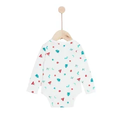 P’tit bisou Lot de 2 bodies Noël manches longues Rouge 9 mois