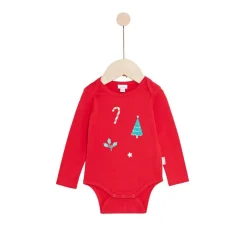 P’tit bisou Lot de 2 bodies Noël manches longues Rouge 9 mois