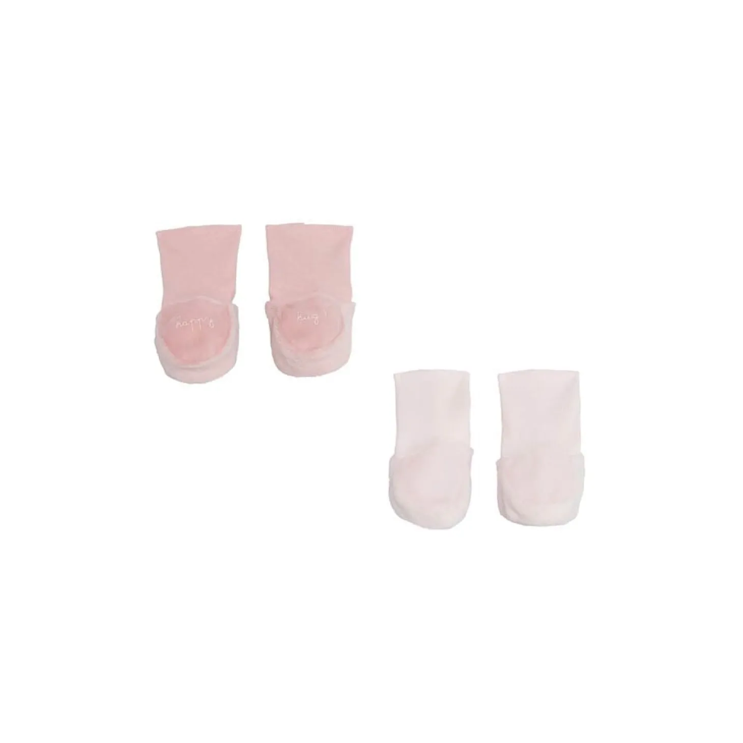 P’tit bisou Lot de 2 paires de chaussons Mes Essentiels Violet 6-9 mois