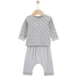 P’tit bisou                    Pantalon+tee shirt imp star Mon Lapin Calin    Gris