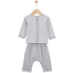 P’tit bisou                    Pantalon+tee shirt imp star Mon Lapin Calin    Gris