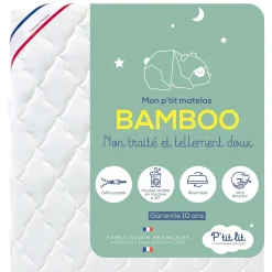 P'tit lit                    Mon P'tit Matelas Bamboo déhoussable -    ecru