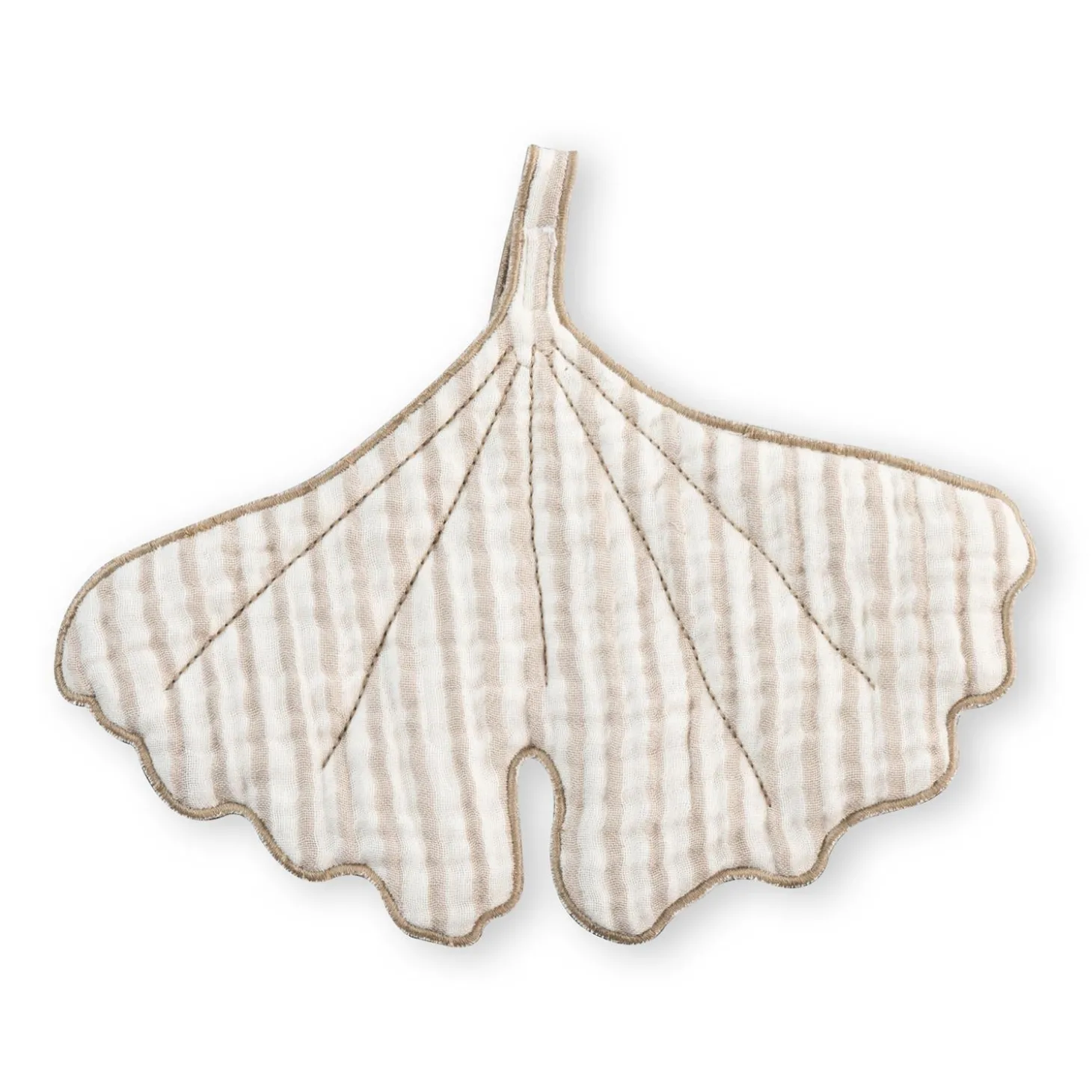 Quax Doudou Ginkgo Rayé Gris/ Blanc