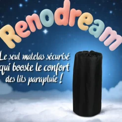 Renolux                    Matelas sécurisé pour lit parapluie Renodream    Snow