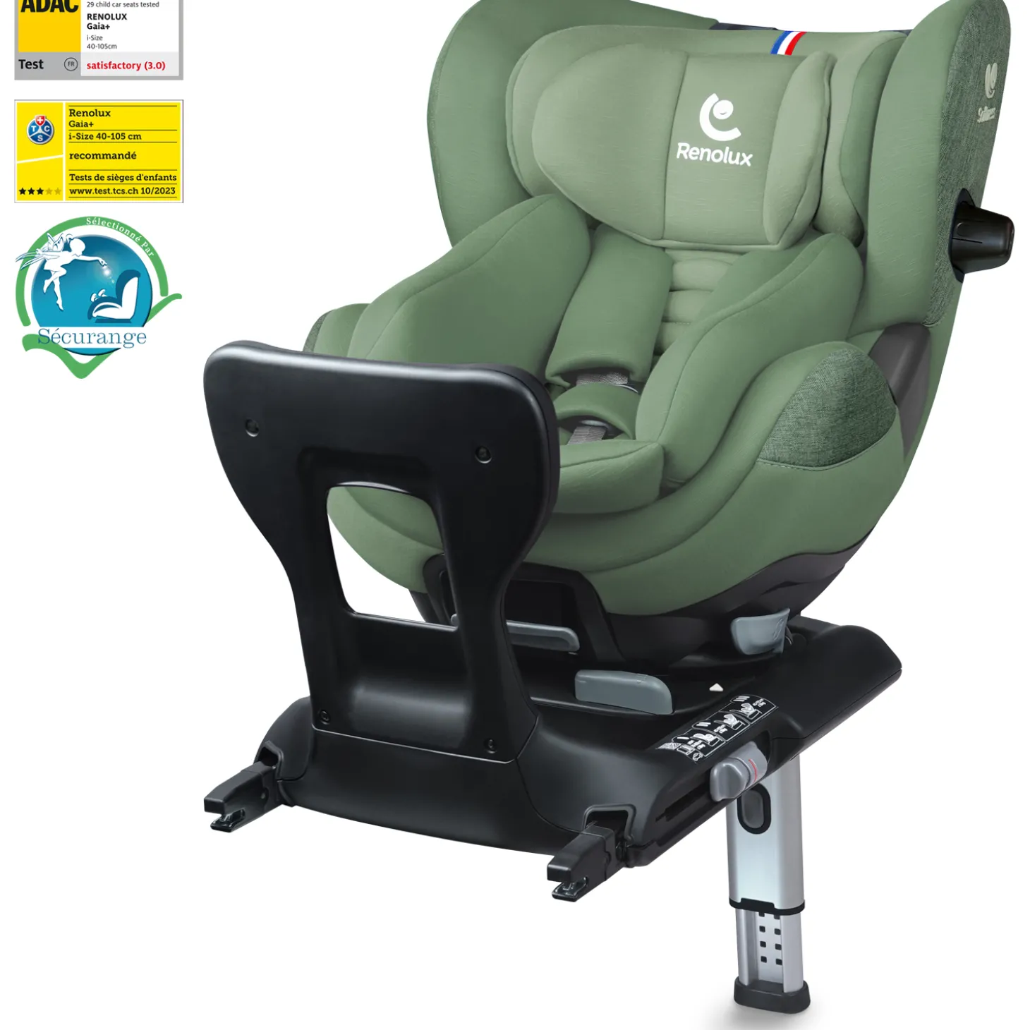 Renolux Siège auto Dos Route pivotant i-size GAÏA+ Garden