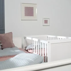 Roba Lit cododo + Commode à langer tiroirs Hambourg Blanc