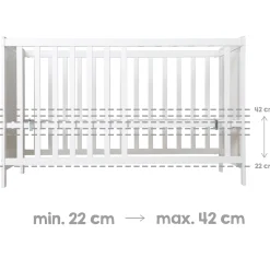 Roba Lit cododo + Commode à langer tiroirs Hambourg Blanc