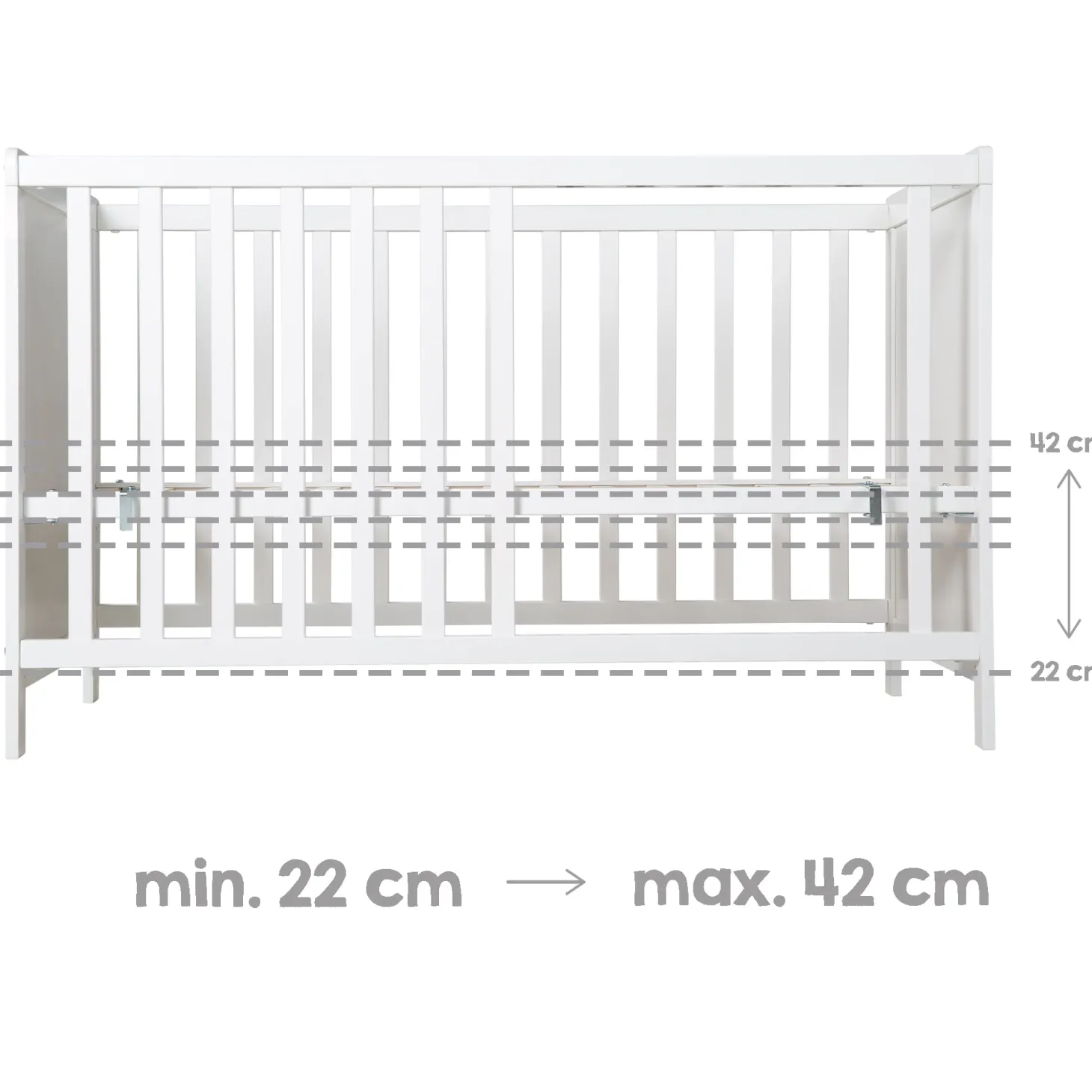 Roba Lit cododo + Commode à langer tiroirs Hambourg Blanc