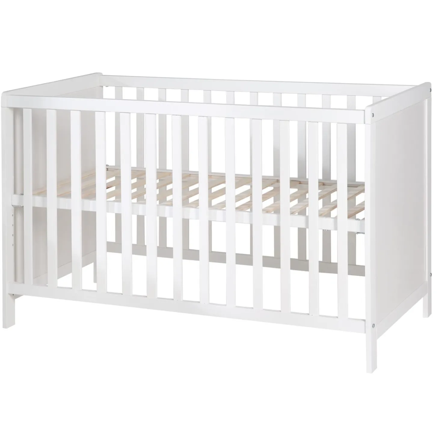 Roba Lit cododo réglable, 5 barreaux amovibles Blanc 60x120 cm