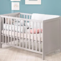Roba Lit cododo réglable, 5 barreaux amovibles Gris 60x120 cm