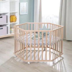 Roba Parc hexagonal Cosiplay Bois Naturel