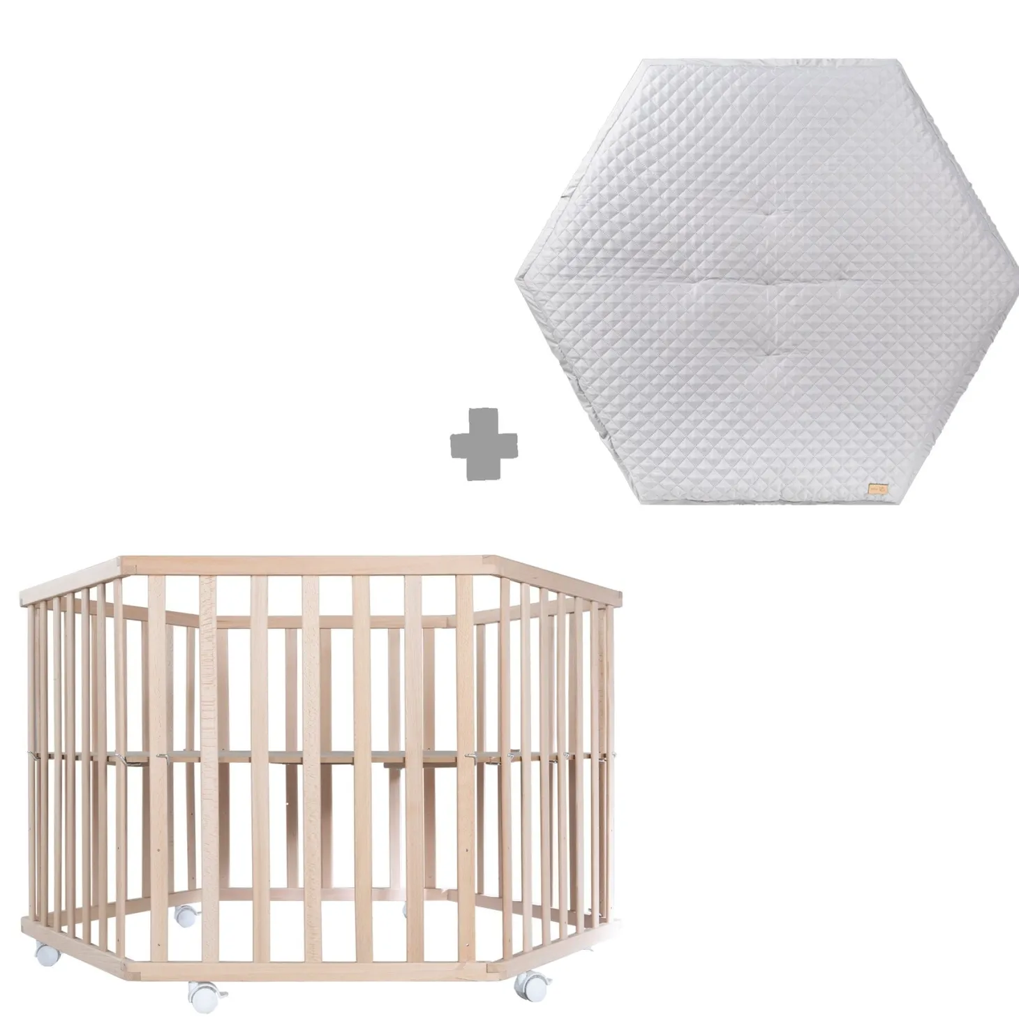 Roba Parc hexagonal Cosiplay Bois Naturel