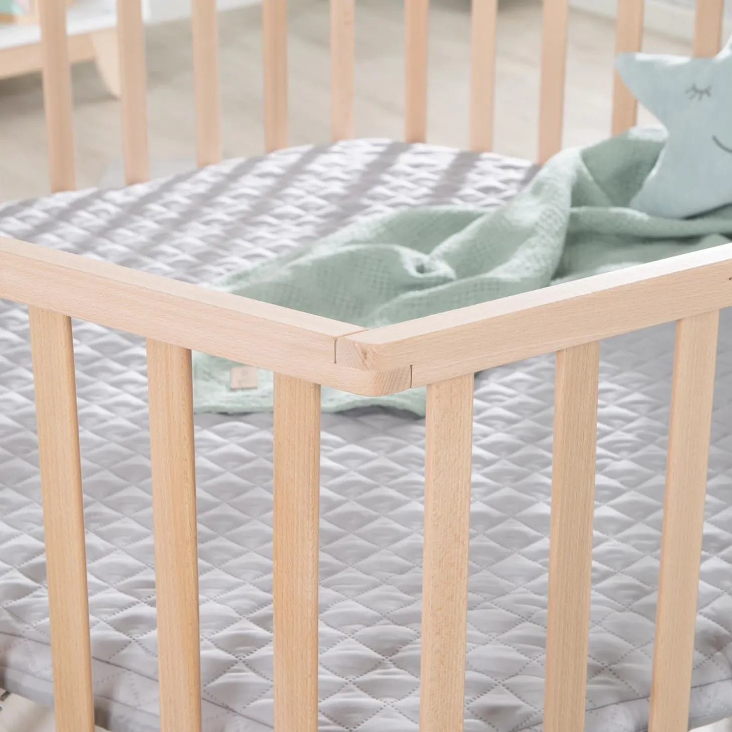 Roba Parc hexagonal Cosiplay Bois Naturel