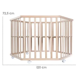 Roba Parc hexagonal Cosiplay Bois Naturel