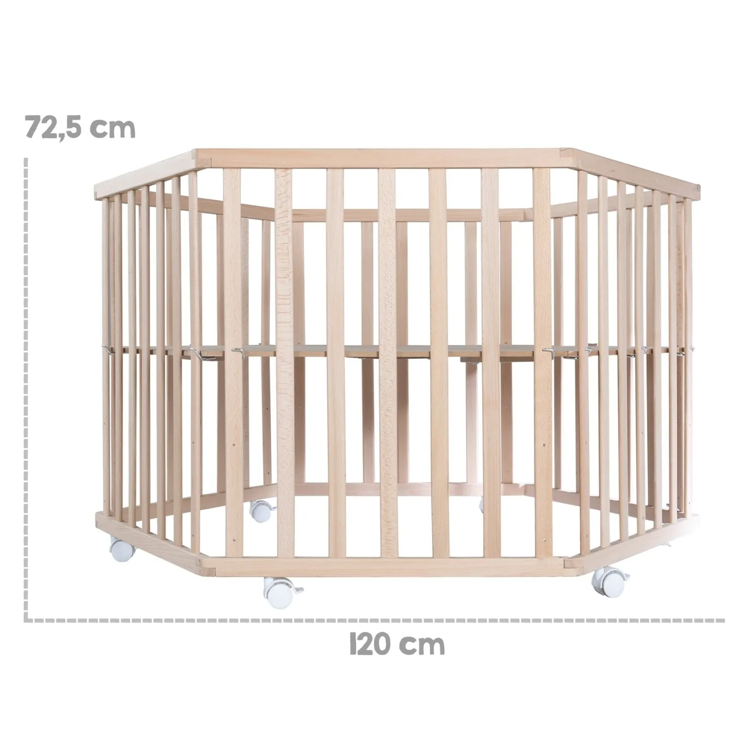 Roba Parc hexagonal Cosiplay Bois Naturel