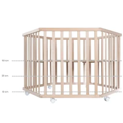 Roba Parc hexagonal Cosiplay Bois Naturel