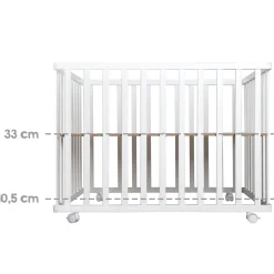 Roba                    Parc rectangulaire pliant en portefeuille    Bois Bicolore