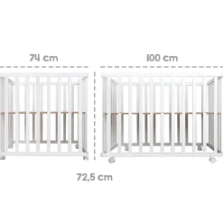 Roba Parc rectangulaire pliant en portefeuille Bois Bicolore