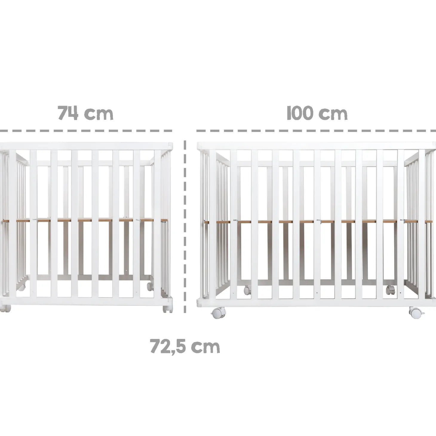 Roba Parc rectangulaire pliant en portefeuille Bois Bicolore
