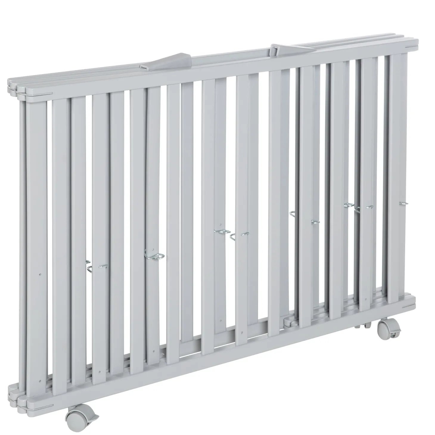 Roba Parc rectangulaire pliant en portefeuille Gris