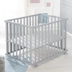 Roba Parc rectangulaire pliant en portefeuille Gris