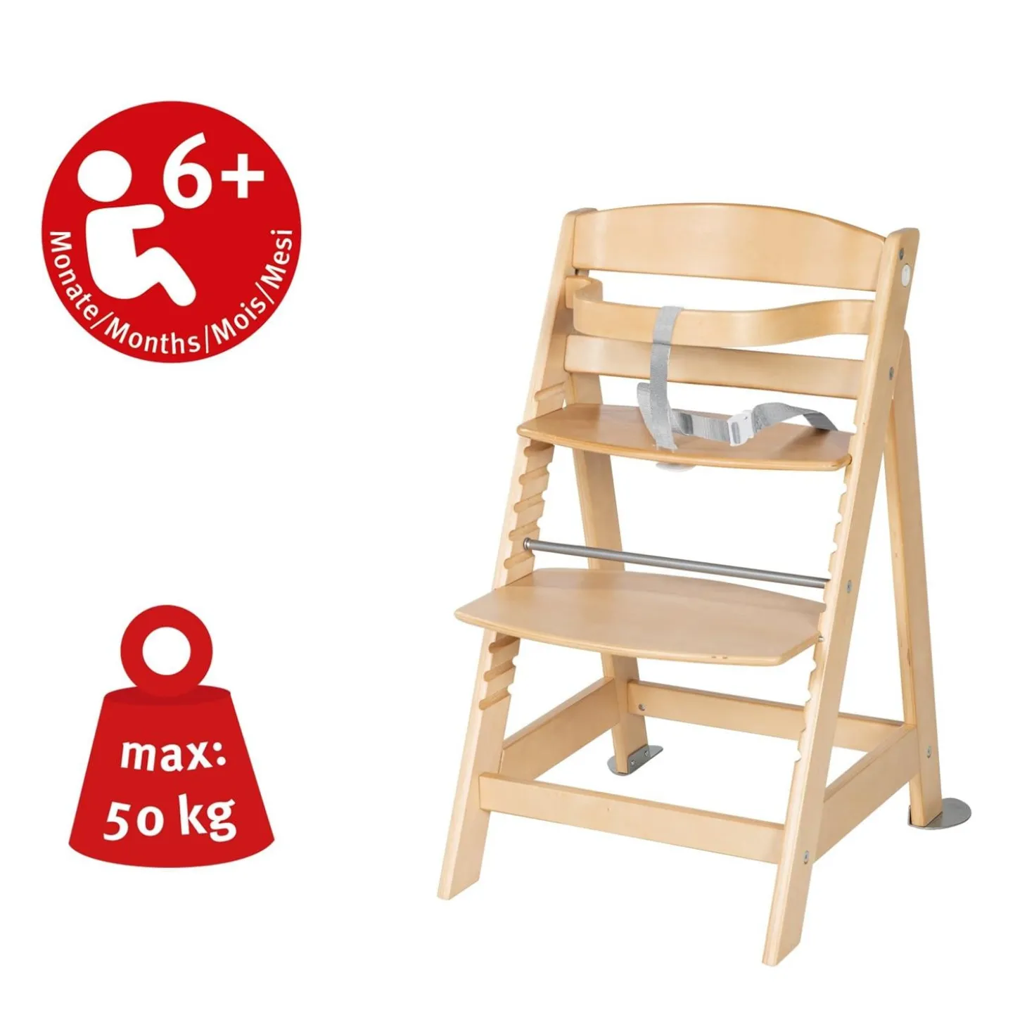 Roba Set Transat + chaise haute évolutive Born Up vert givré