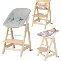 Roba Set Transat + chaise haute évolutive Born Up vert givré