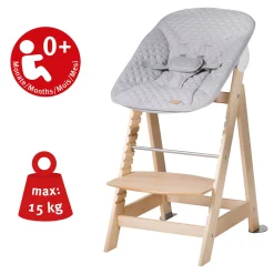 Roba Set Transat + chaise haute évolutive Born Up Bois Naturel