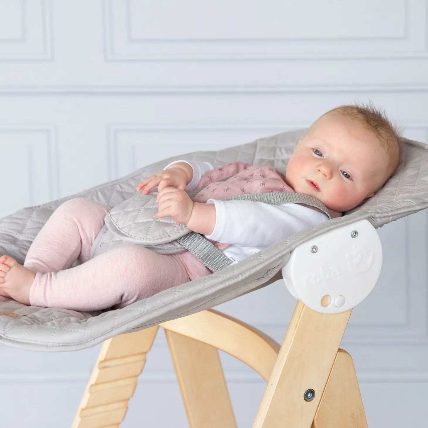 Roba Set Transat + chaise haute évolutive Born Up Bois Naturel