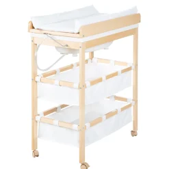 Roba Table à langer Baby Pool 2 rabattable + baignoire Bois Naturel