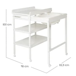 Roba                    Table à langer extensible + baignoire coulissante    Gris