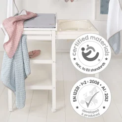 Roba                    Table à langer extensible + baignoire coulissante    Gris