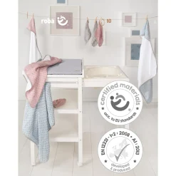 Roba                    Table à langer extensible + baignoire coulissante    Gris