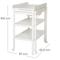 Roba                    Table à langer extensible + baignoire coulissante    Gris