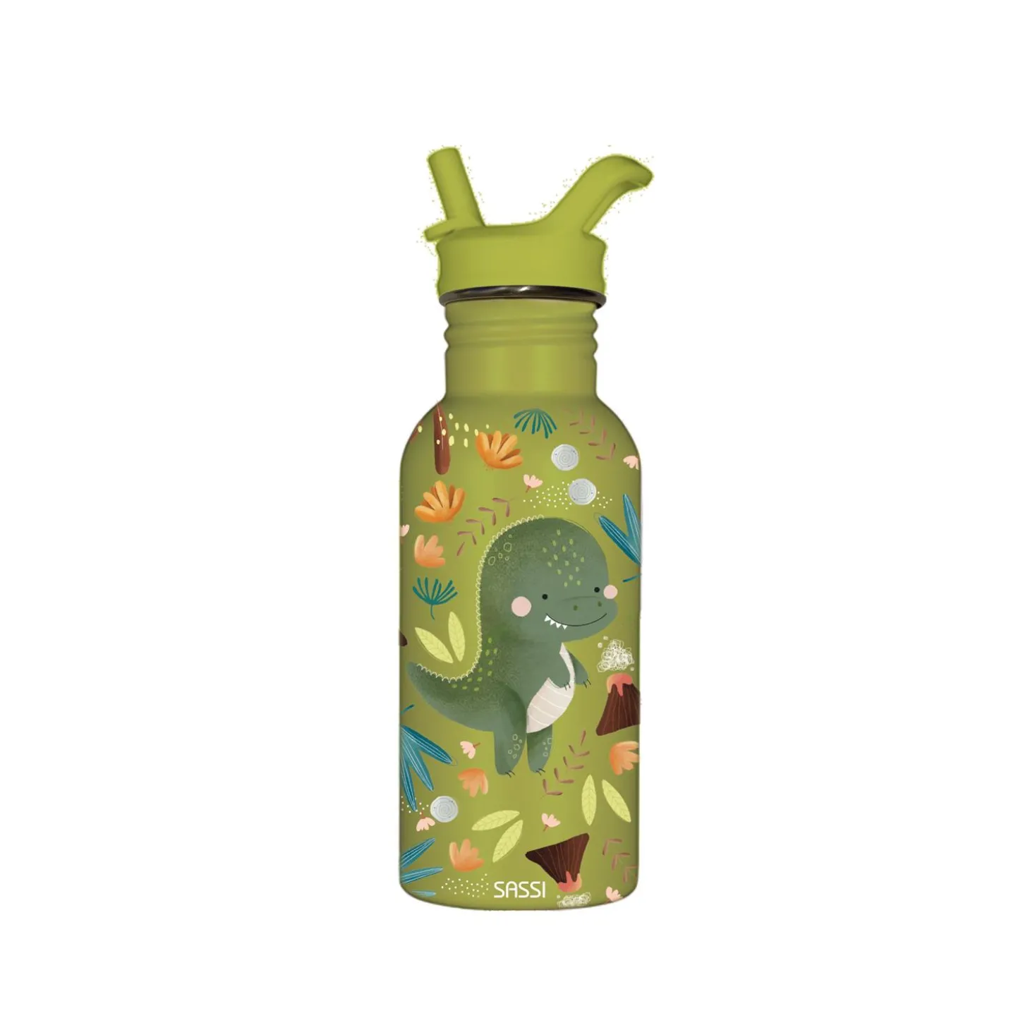 Sassi Junior Gourde en inox Cracky The Dinosaur 500 ml