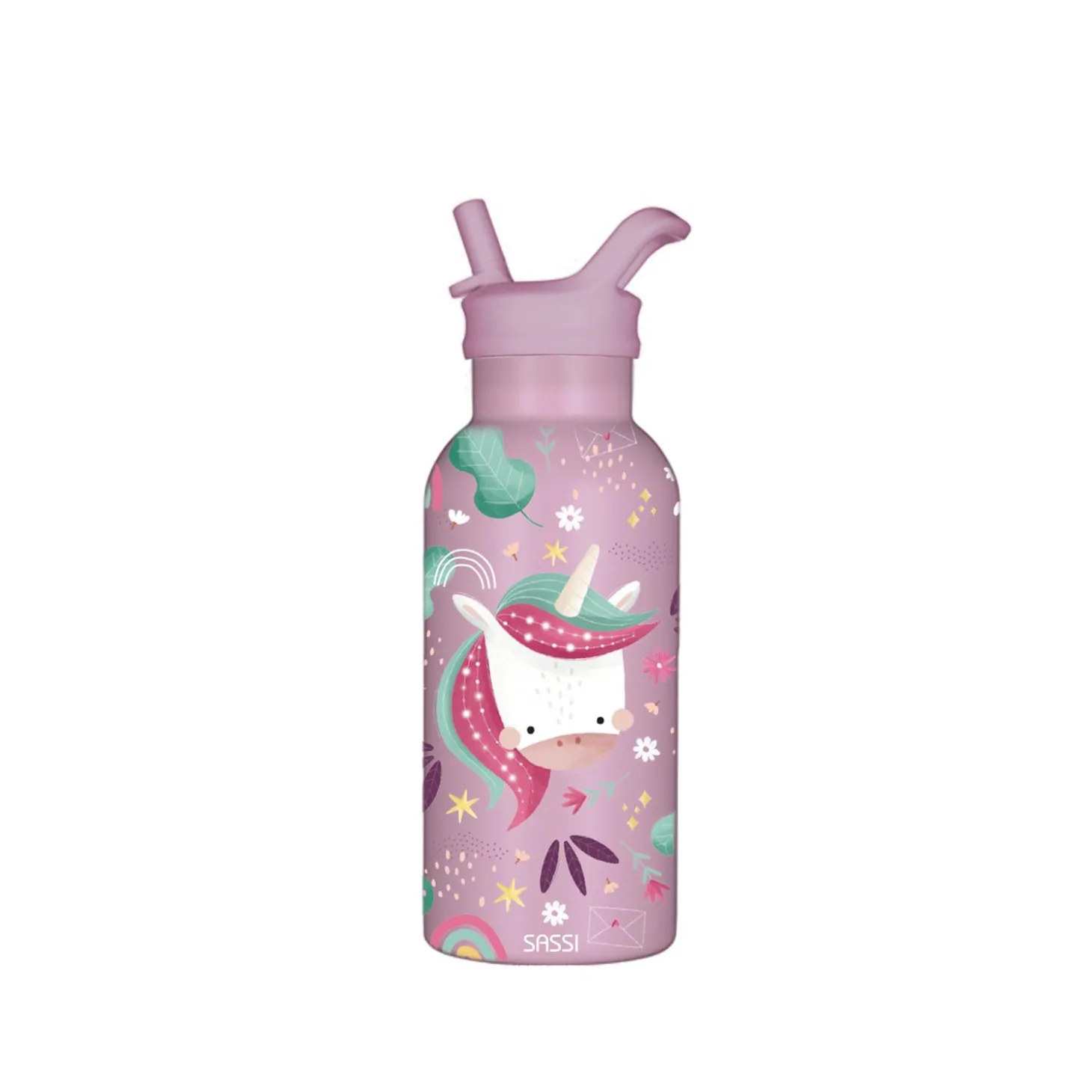 Sassi Junior Gourde en inox Isotherme Sparkly The Unicorn 350 ml